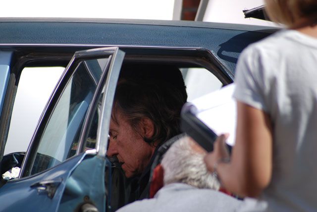 Harvey Keitel in a Ford Maverick.